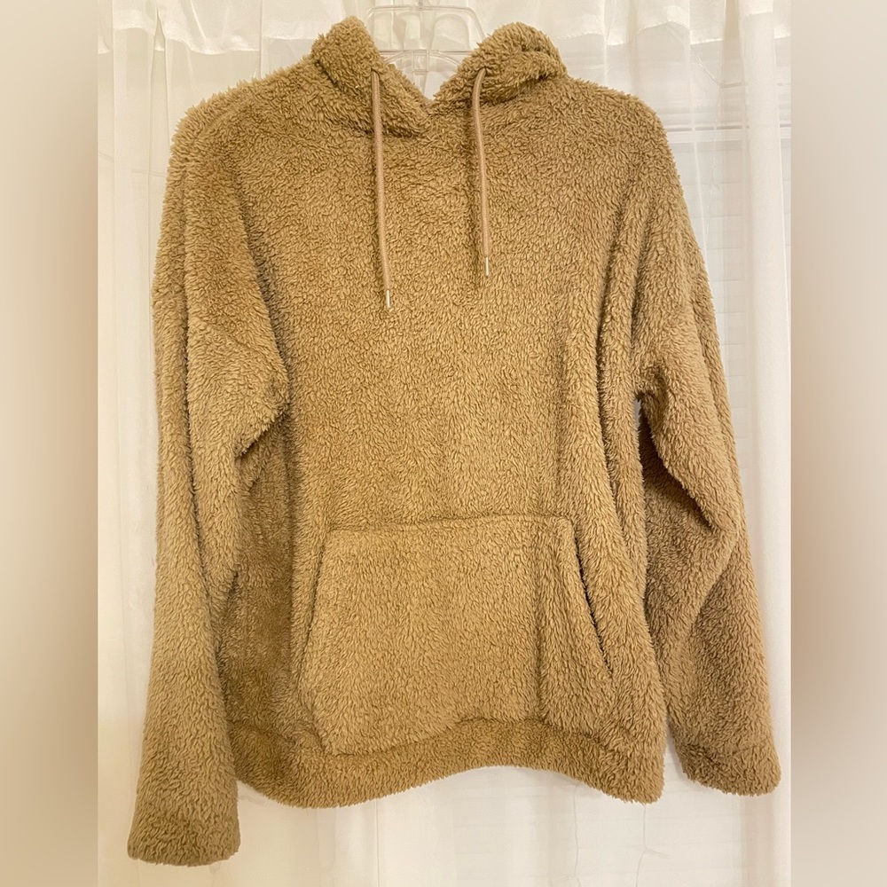 Urban basics super soft fuzzy sweatshirt with front pocket and adjustabl…